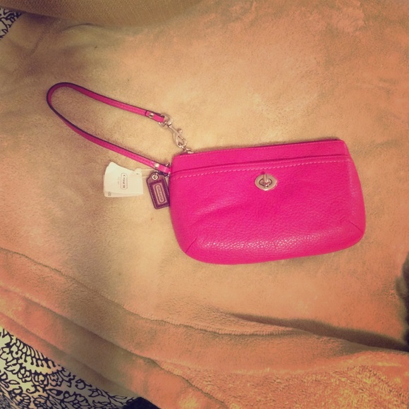 Pink coach wristlet!