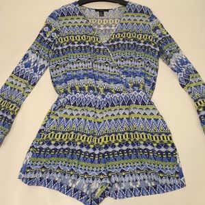 Forever 21 Patterned Romper