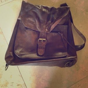 Leather Crossbody/ Backpack/Messenger Bag