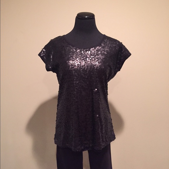 Black Sequin Top