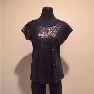 Black Sequin Top