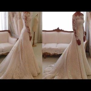 Off the shoulder Wedding Dress