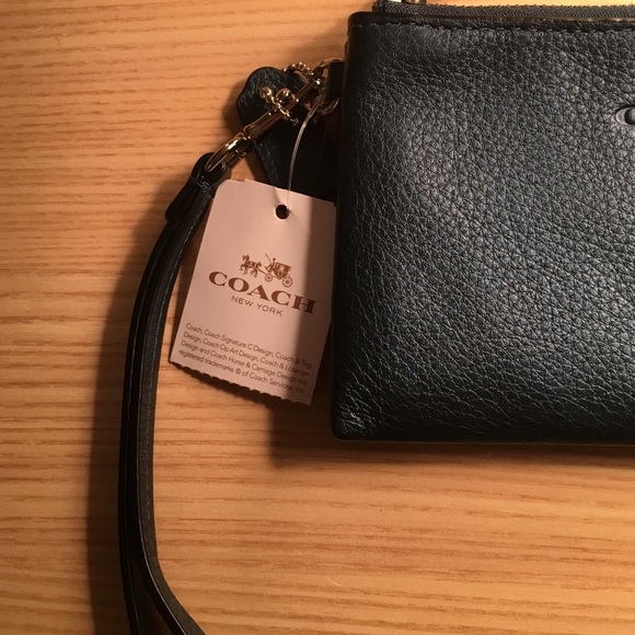 Brand new Silver/blue Coach wristlet! - Picture 3 of 4