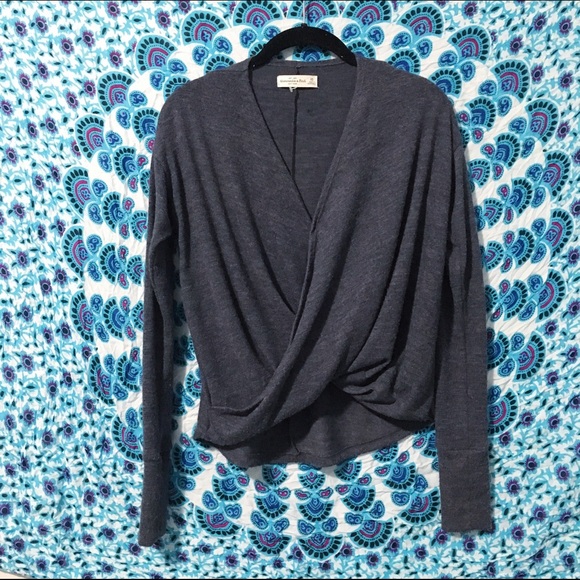 Abercrombie wrap knit top