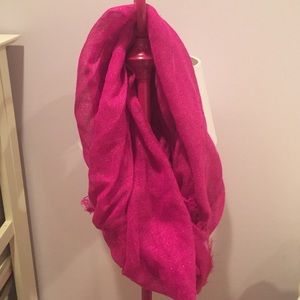 Pink sparkly scarf