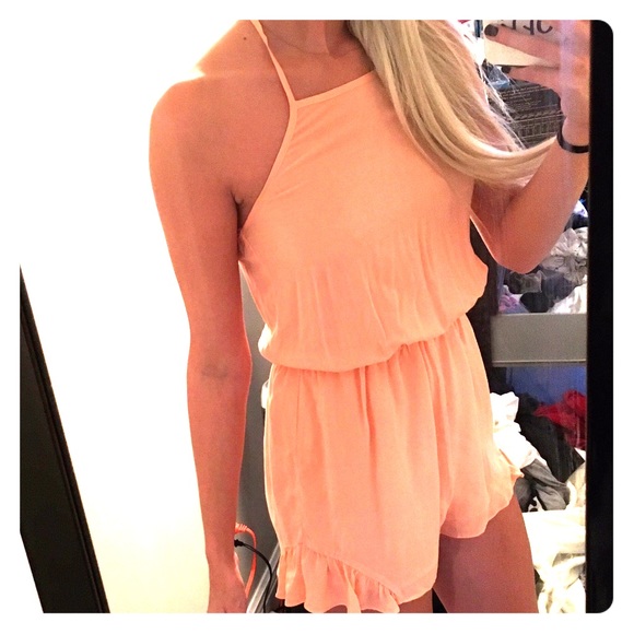 BCBGeneration Peach Romper