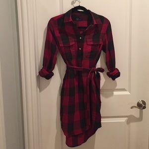 GAP Long-Sleeved Flannel Shirt-dress