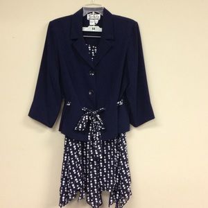 2-piece career wear outfit with flirty skirt