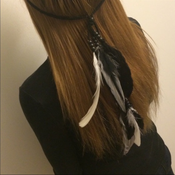 Bohemian feather headdress headband festival