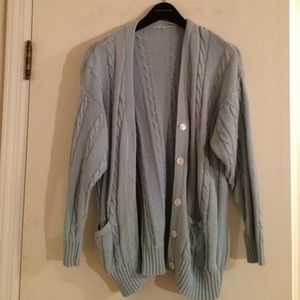 Baby blue cardigan