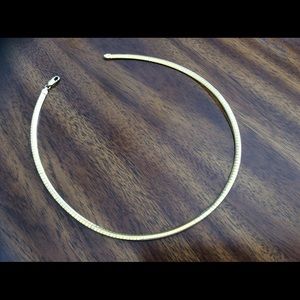 Gold tone omega necklace