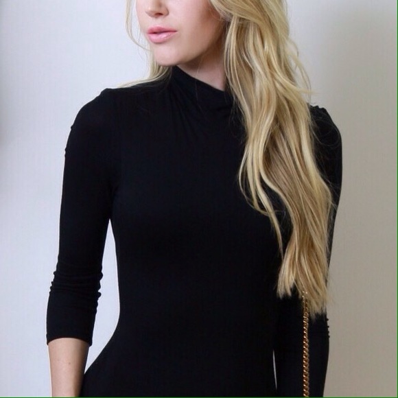 Stretchy Black Turtleneck Midi *LAST! - Picture 4 of 4