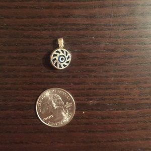 Sterling silver evil eye pendant