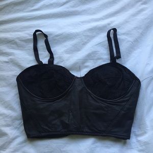 Vintage Faux Leather Crop Top Vintage Faux Leather Crop Top