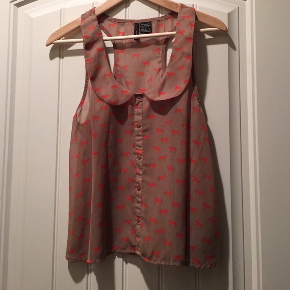 Vintage style Horse print top 🐎