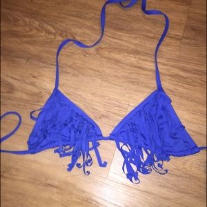 Xhilaration blue fringe top
