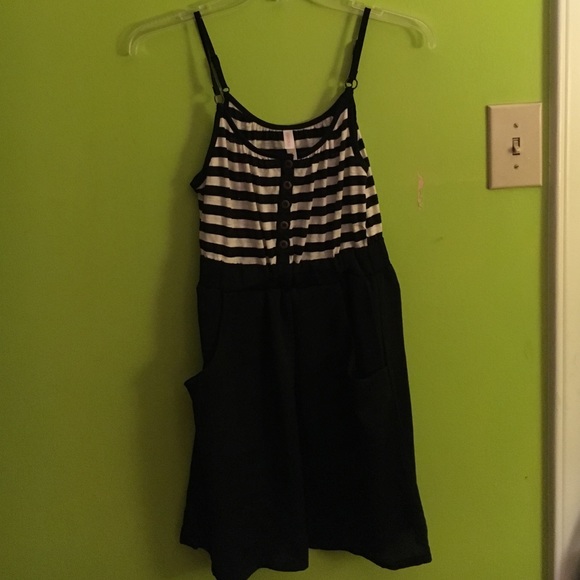 Black striped dress