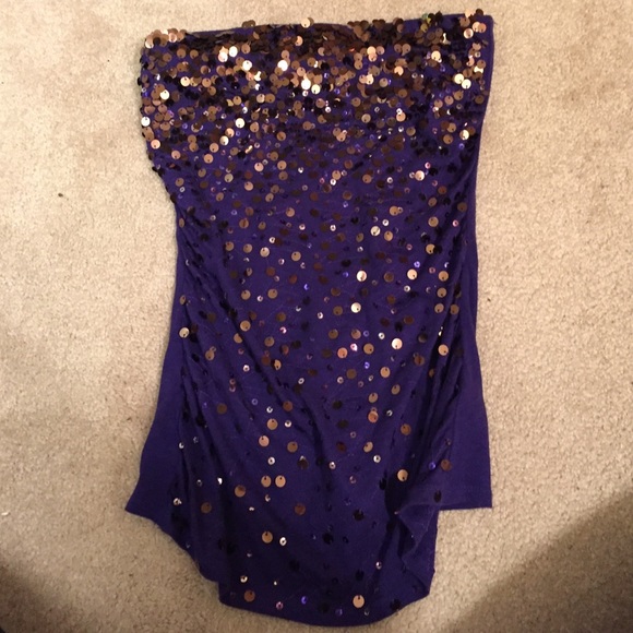 Gently used express tube top with sequence xs