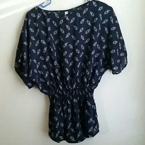 Xhilaration Peacock blouse