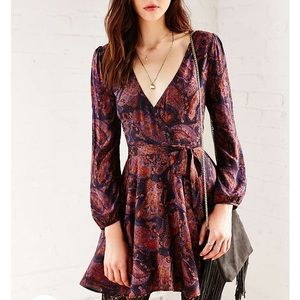 Urban outfitters Ecote Ruby mini wrap dress