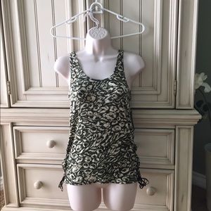 Guess Camo Leopard Rib Tank