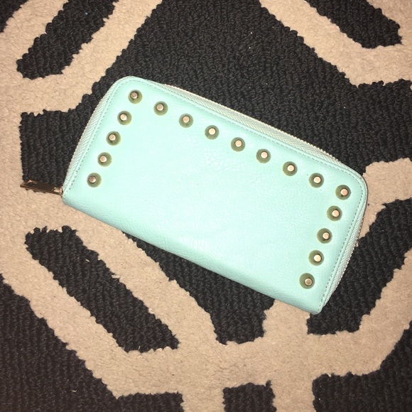Turquoise Studded Wallet