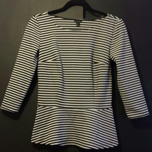 ANN TAYLOR striped long sleeve top