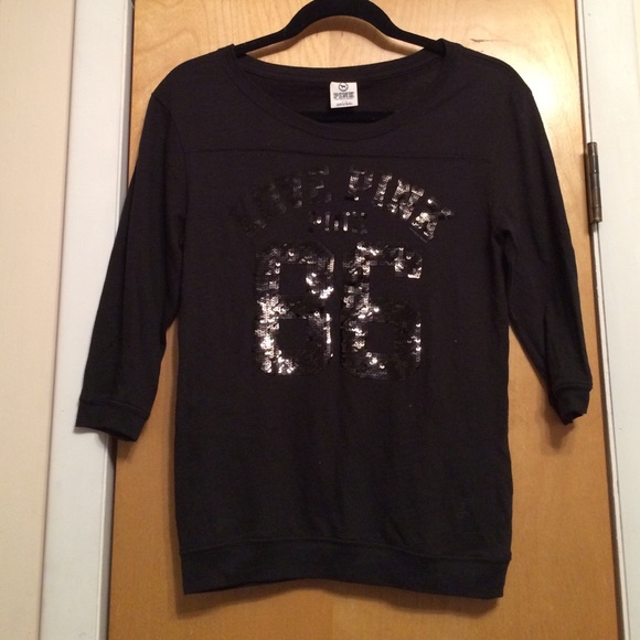 NWOT VS Pink Quarter Length Sequin Tee Shirt