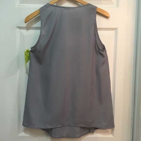 Pure Sugar Gray Ruffled Racerback Top NWT - Picture 2 of 4