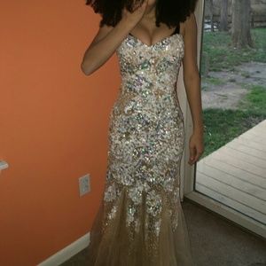 Sequined mermaid style prom dress