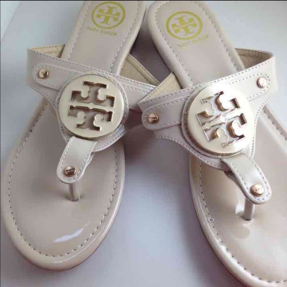 Tory burch cream sandals