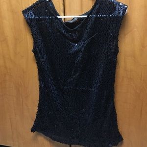Black sequin top