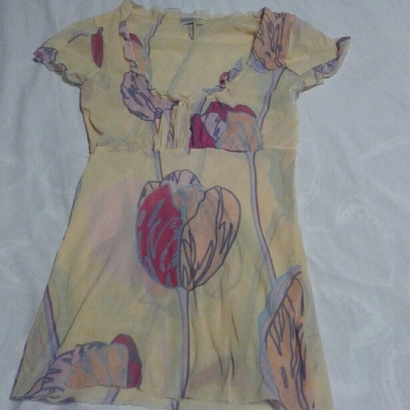 Sheer sweet pea top