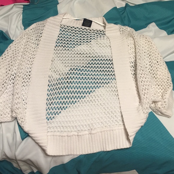 White fishnet material cover up - Picture 1 of 1