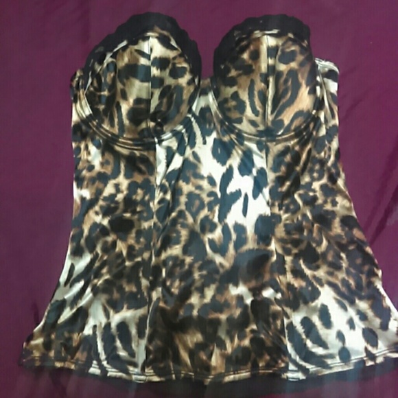 Cheetah lingerie corset