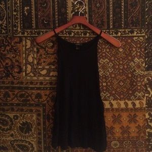 Low cut sleeve black top