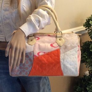 COACH LARGE PATCHWORK DUFFEL DOCTOR BAG TOTE