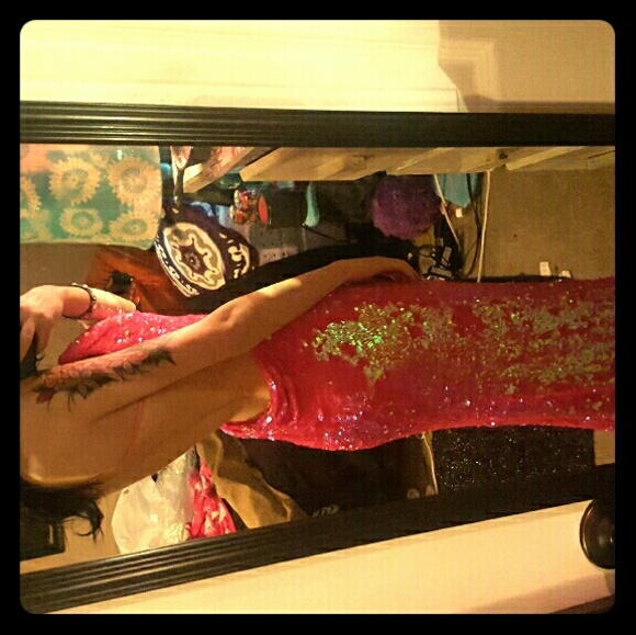 Sequined Prom Dress