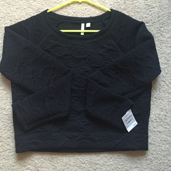 Floral imprinted sweater