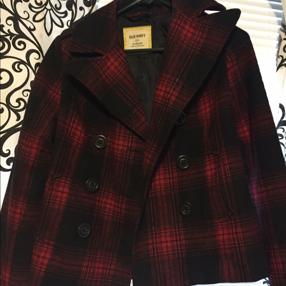 Plaid peacoat