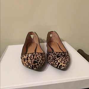 Leopard calf hair flats