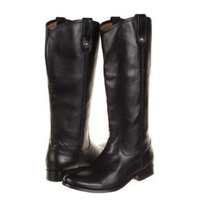 Black Melissa button frye boots
