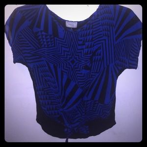 This royal blue and black shirt