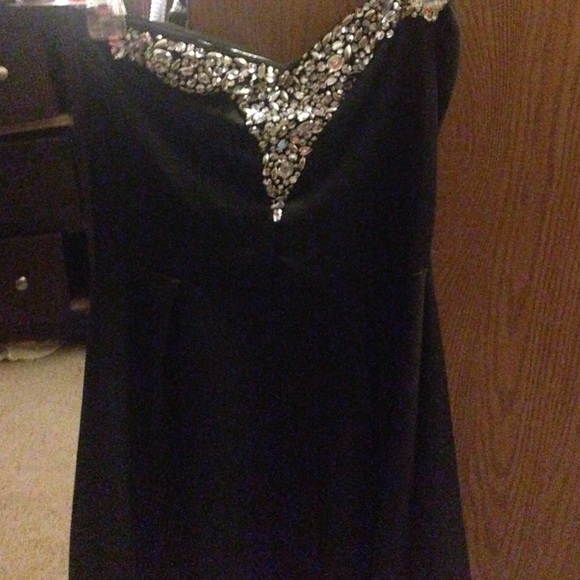 Beautiful bejeweled strapless dress