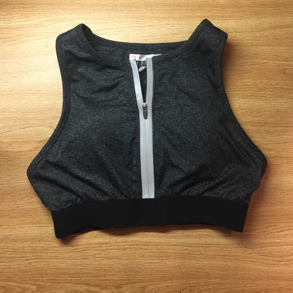 F21 grey sports bra