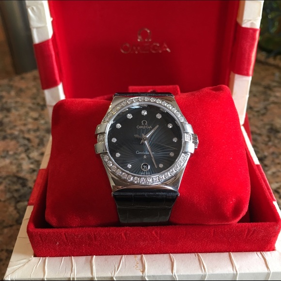 omega constellation axial automatic with diamond