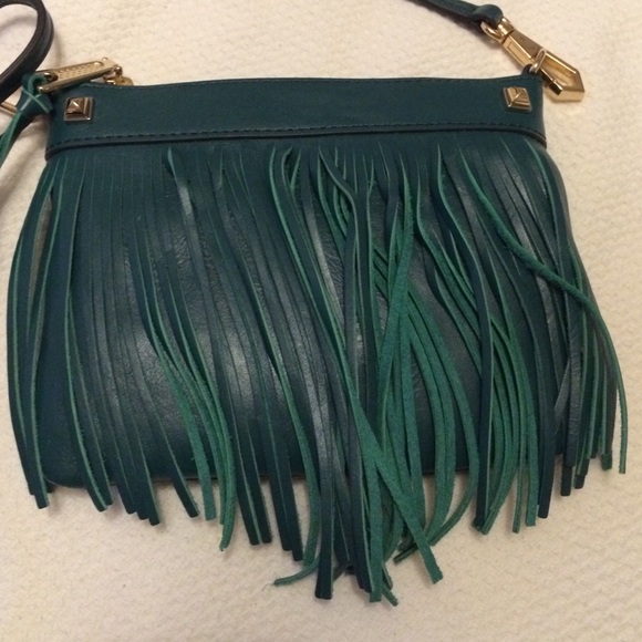❌sold❌Rebecca Minkoff green fringe satchel - Picture 3 of 4