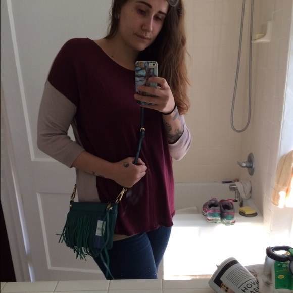 ❌sold❌Rebecca Minkoff green fringe satchel - Picture 4 of 4