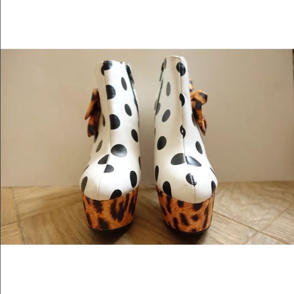 Polka Dot Ankle Booties
