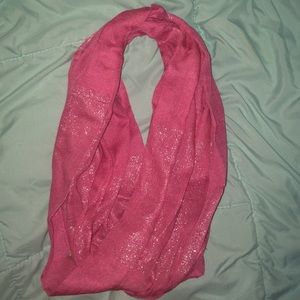 Pink & glittery infinity scarf